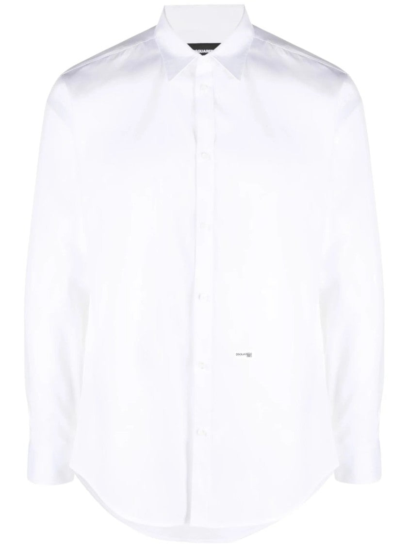 Dsquared2 Relax Dan White Cotton Pointed Shirt