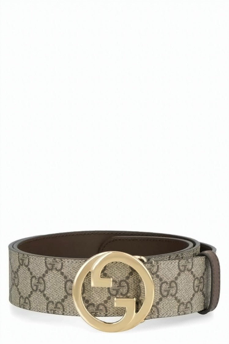 Gucci Canvas Strap Belt With Monogram Pattern