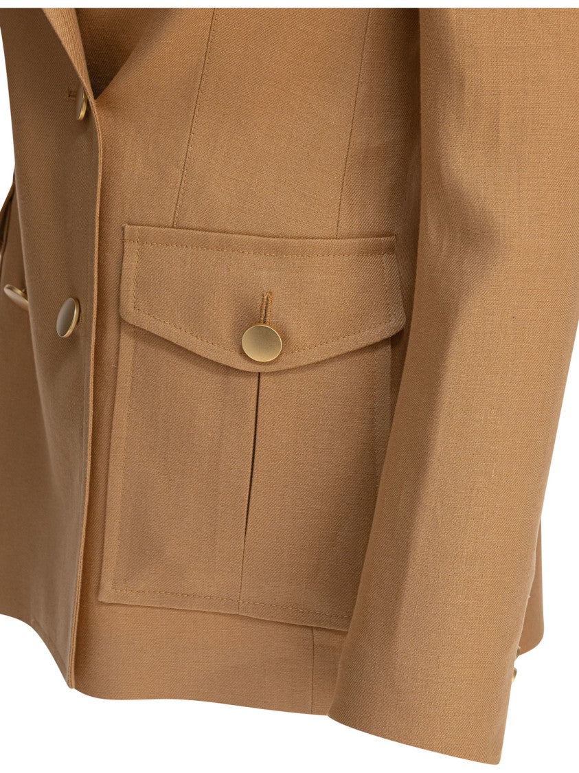 Tagliatore Tailored Yellow Jacket With Double-Breasted Design