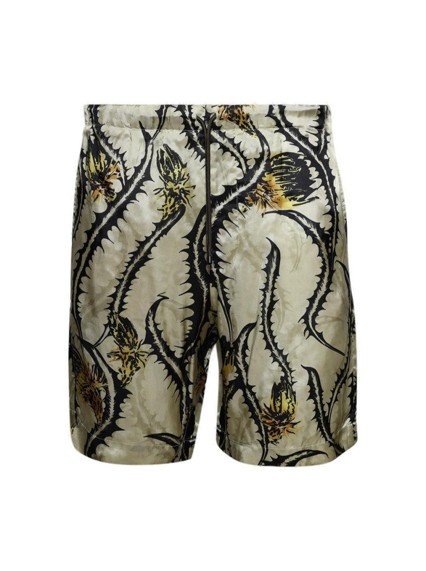Dries Van Noten Piperi Shorts Pale Yellow