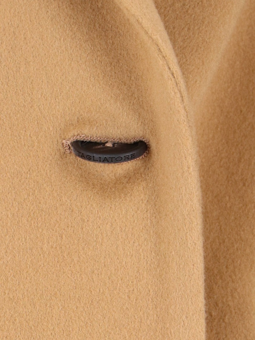 Tagliatore Tailored Brown Coat With Structured Design And Clean Lines