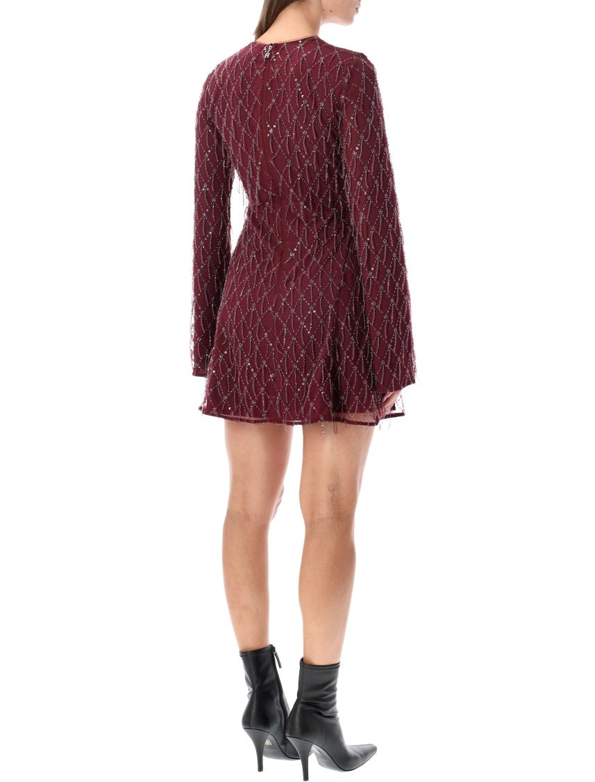 Rotate Intricate Sequin-Embellished Mini Dress