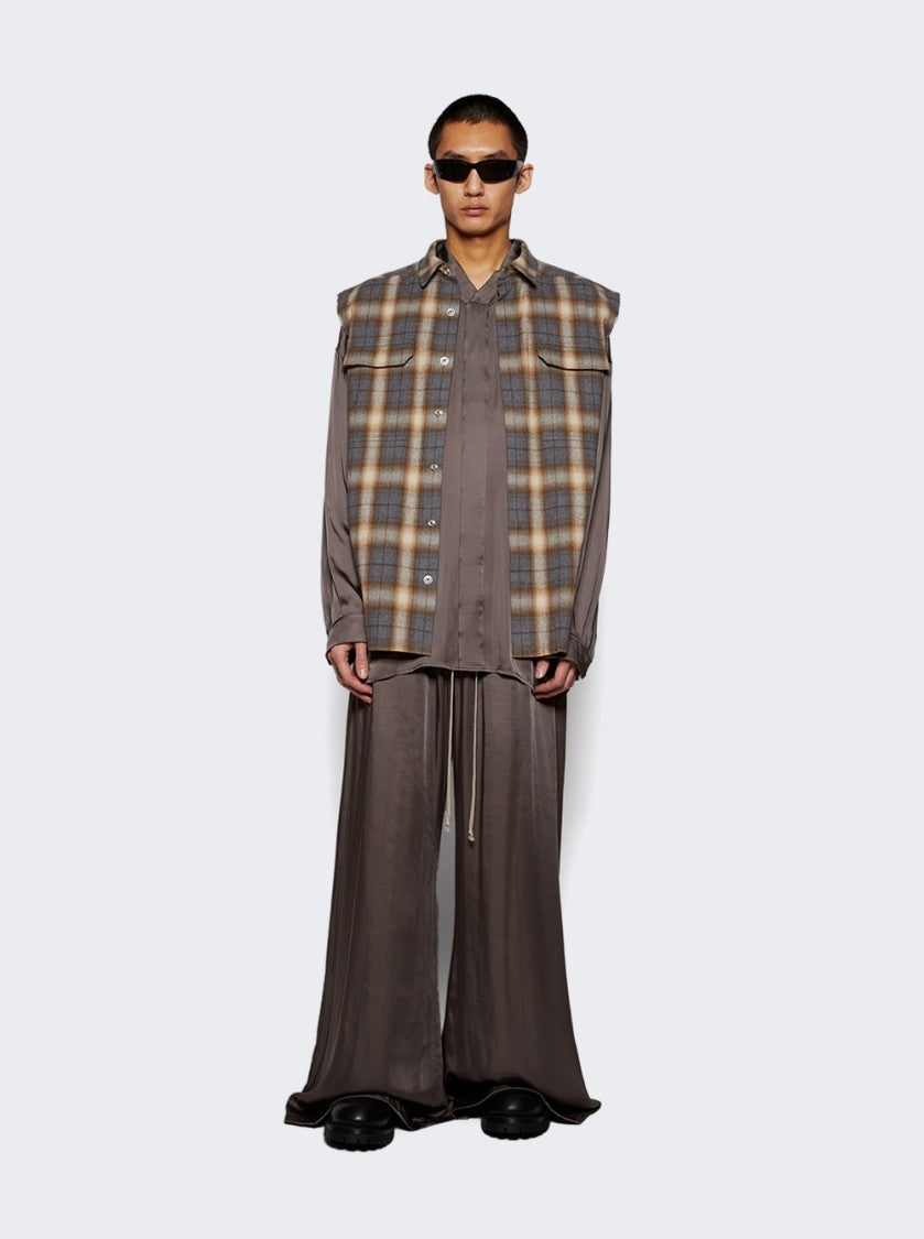 Rick Owens Oversized Snap Collar Faun Shirt Dust