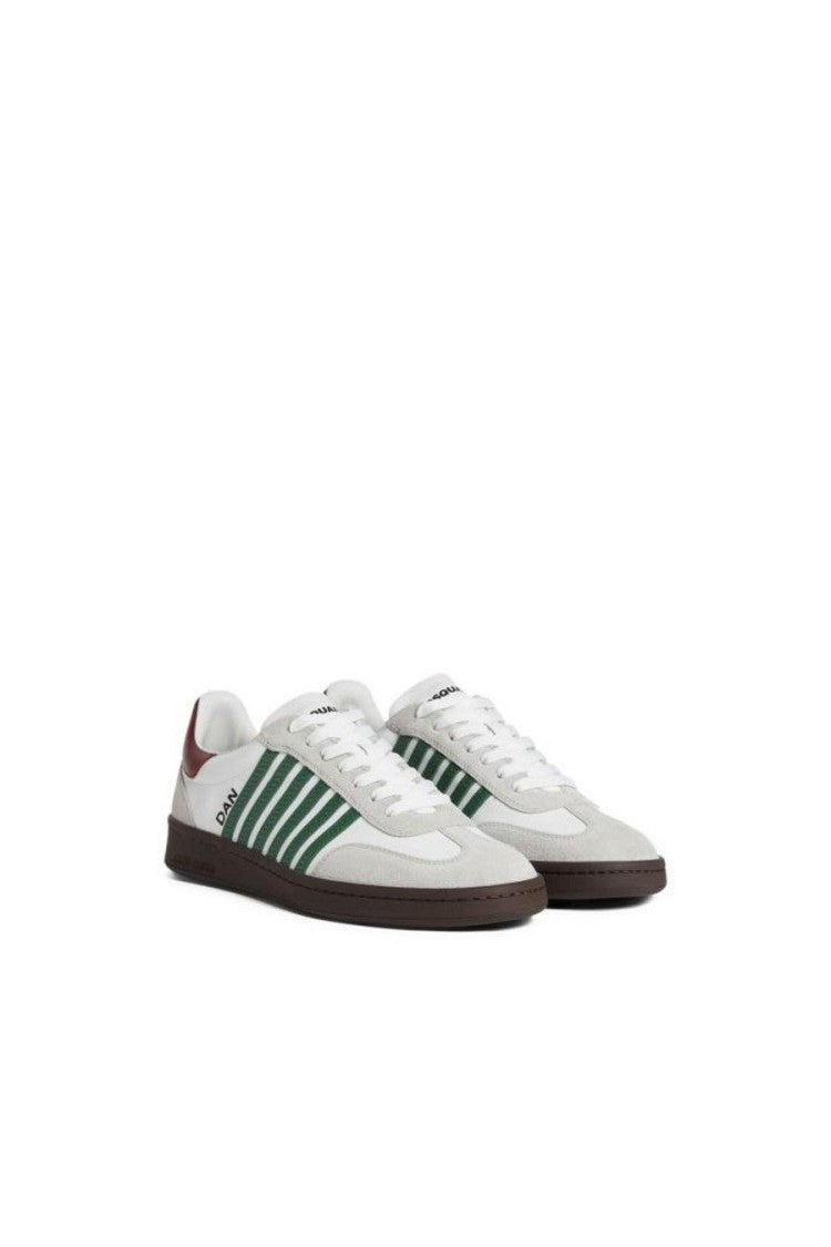 Dsquared2 White Leather-Suede Boxer Sneakers