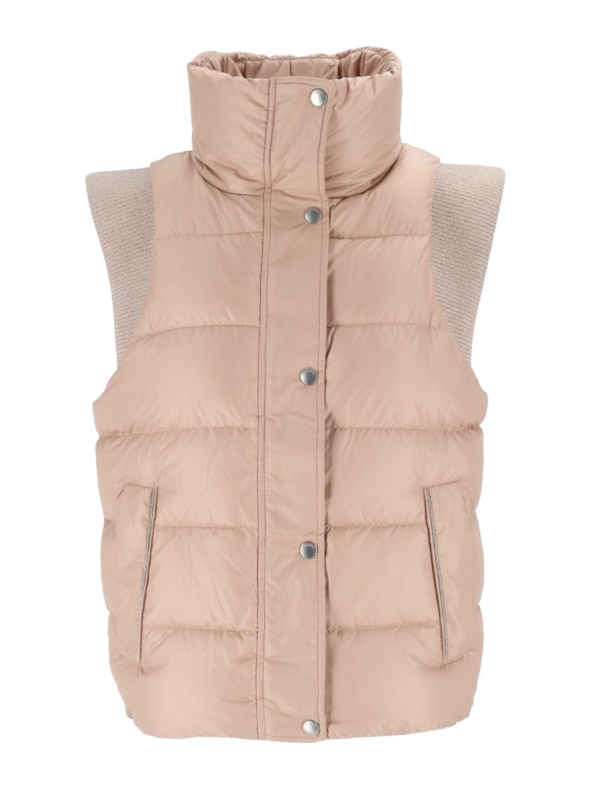 Peserico High-Collar Padded Quilted Vest