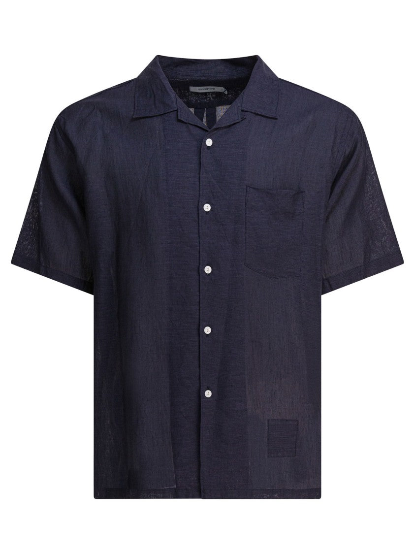 Nonnative Short-Sleeve Linen Shirt With Classic Collar