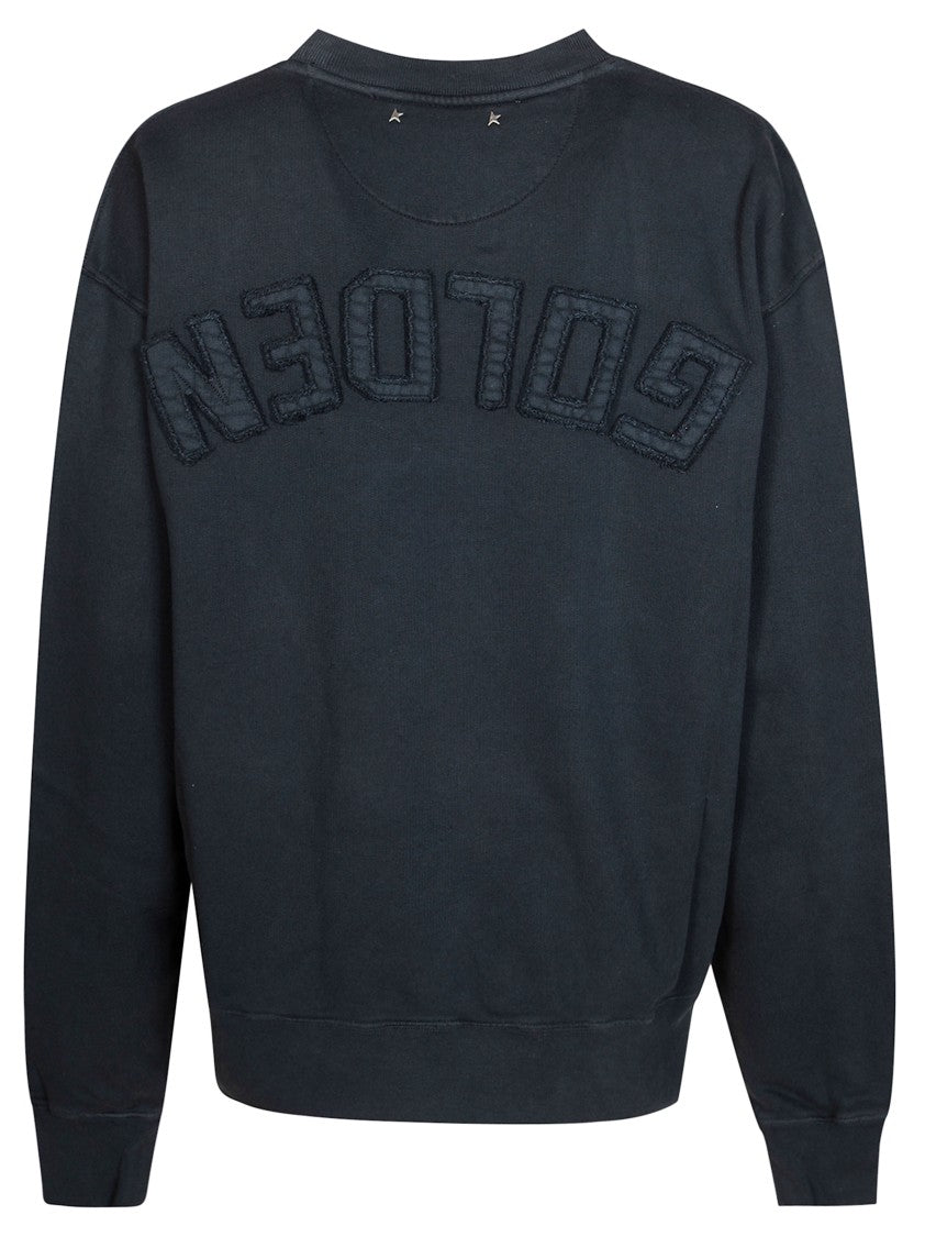 Golden Goose Logo Patch Cotton Crop Sweatshirt