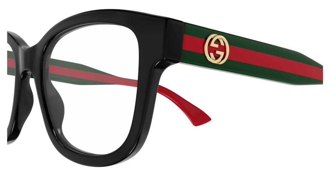 Gucci Eyeglasses Gg1863o 001 Black Green Transpare 51/19/145