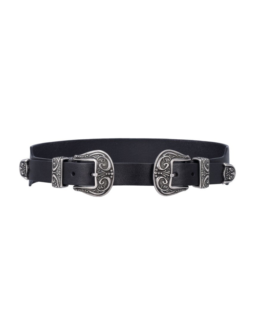 Golden Goose Black Double Tex Leather Belt