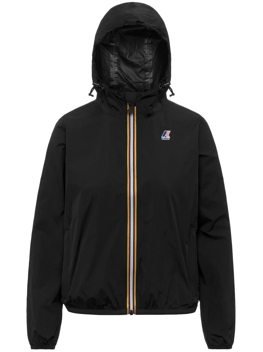 K-Way Le Vrai 4.0 Claudette Hooded Black Jacket