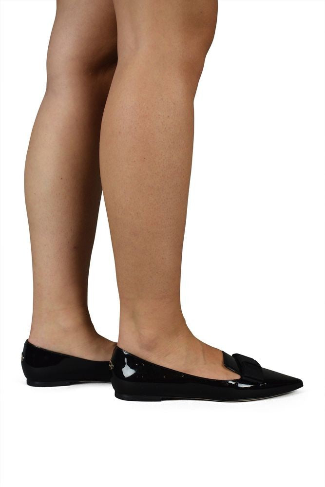 Jimmy Choo Patent Leather Ballerinas With Front Knot