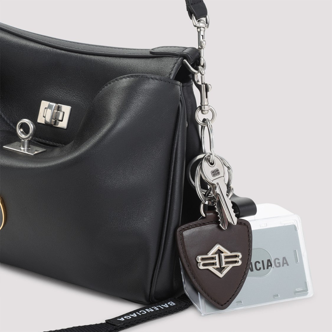 Balenciaga Black Calf Leather Rodeo S Messenger