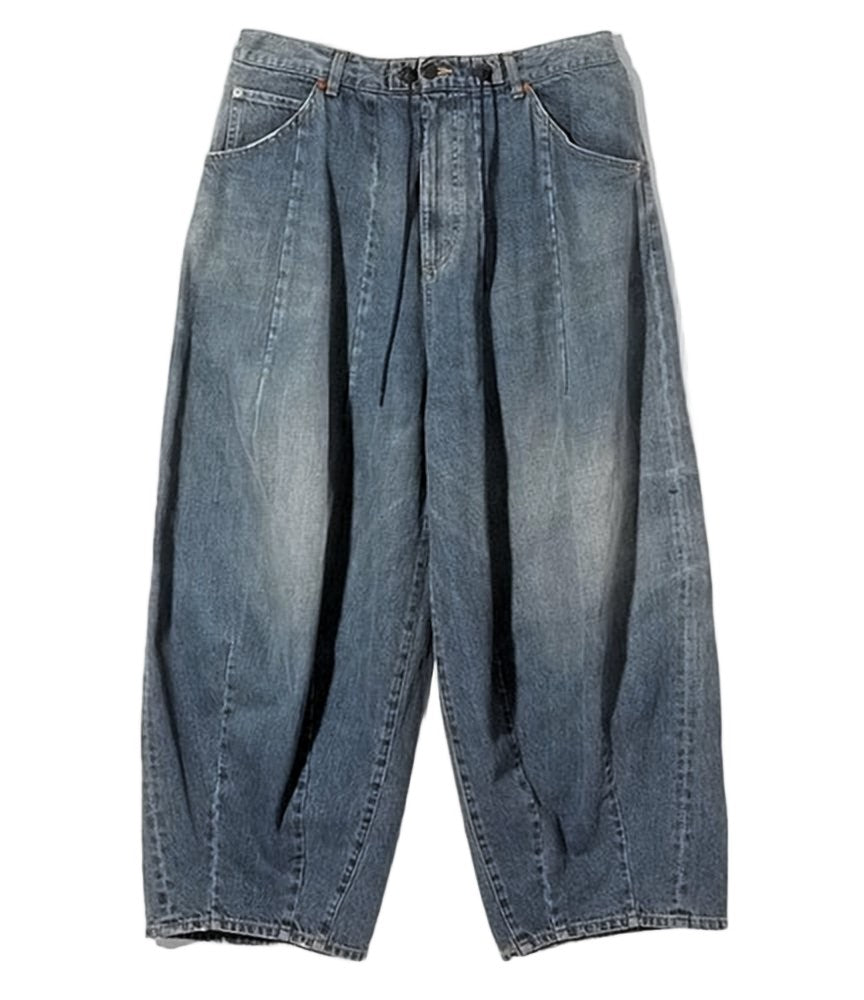 Needles Relaxed Straight-Leg Denim Pants With Drawstring Waist
