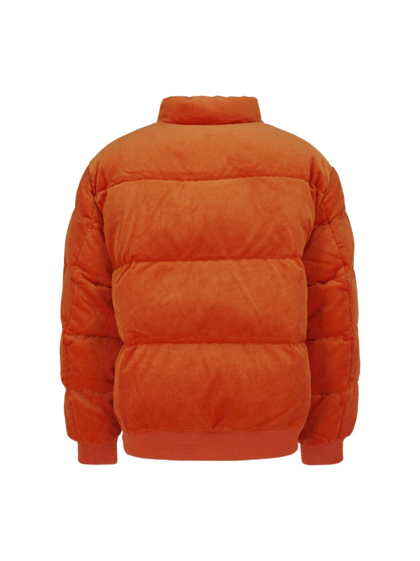 Polo Ralph Lauren Ribbed Cotton Padded Jacket With Zip Closure And Contrasting Logo