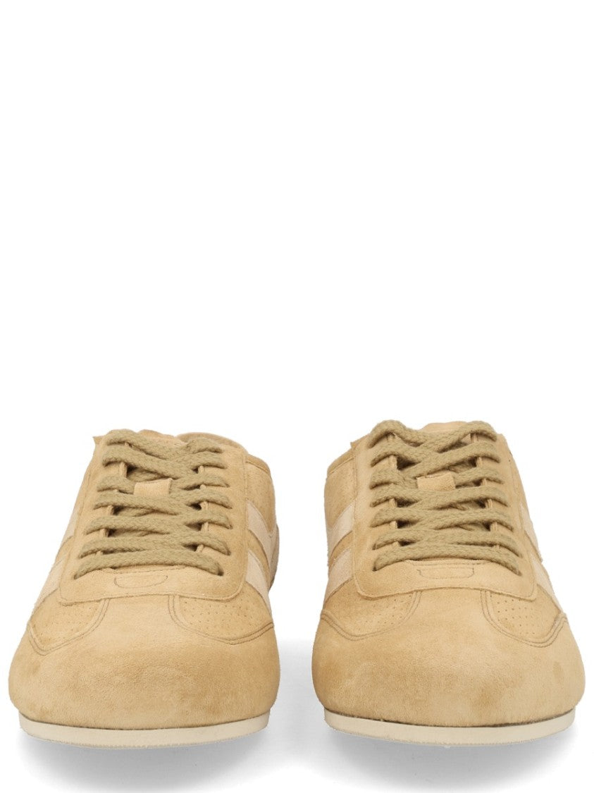 Tom Ford Brook Calf Leather Cotton Panel Sneakers
