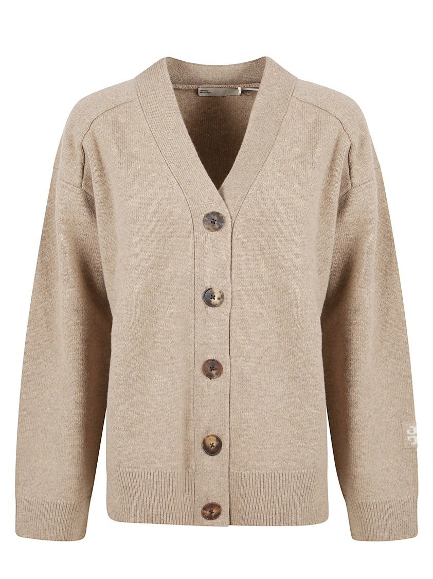 Tory Burch Relaxed Fit Wool Sweater With Button Closure