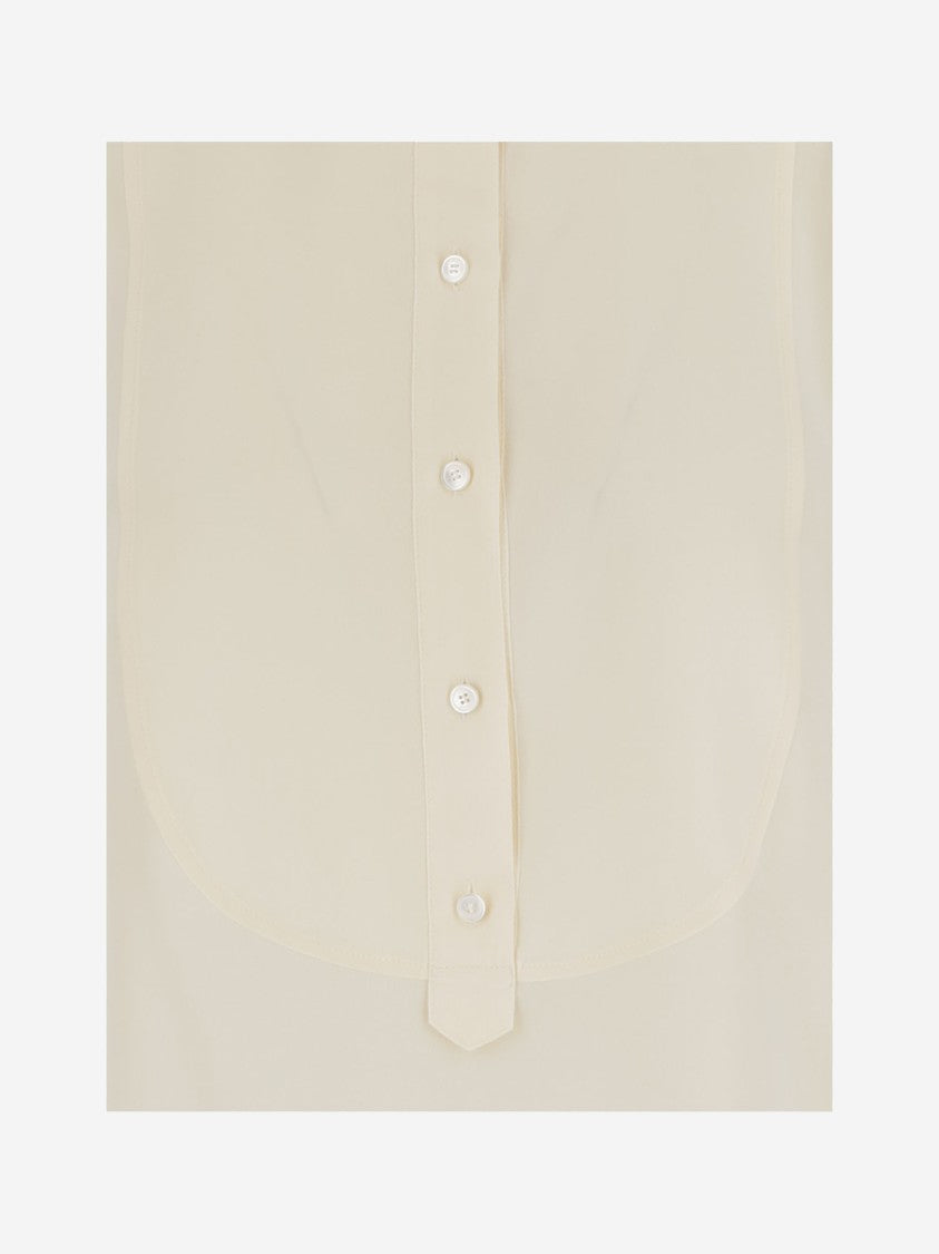 Chloé Silk Shirt With Mandarin Collar