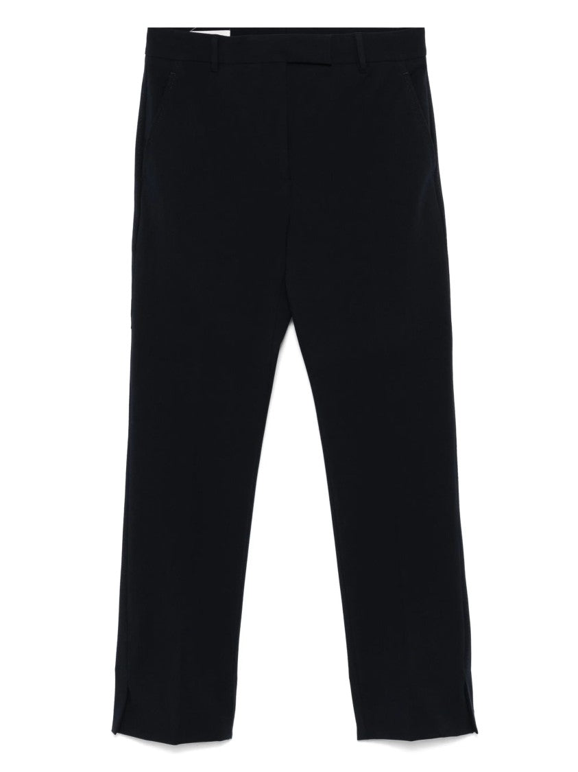 Incotex Black Cropped Cotton Blend Pants