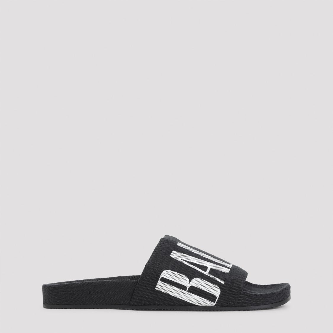Balenciaga Furry Black Cotton Sandals