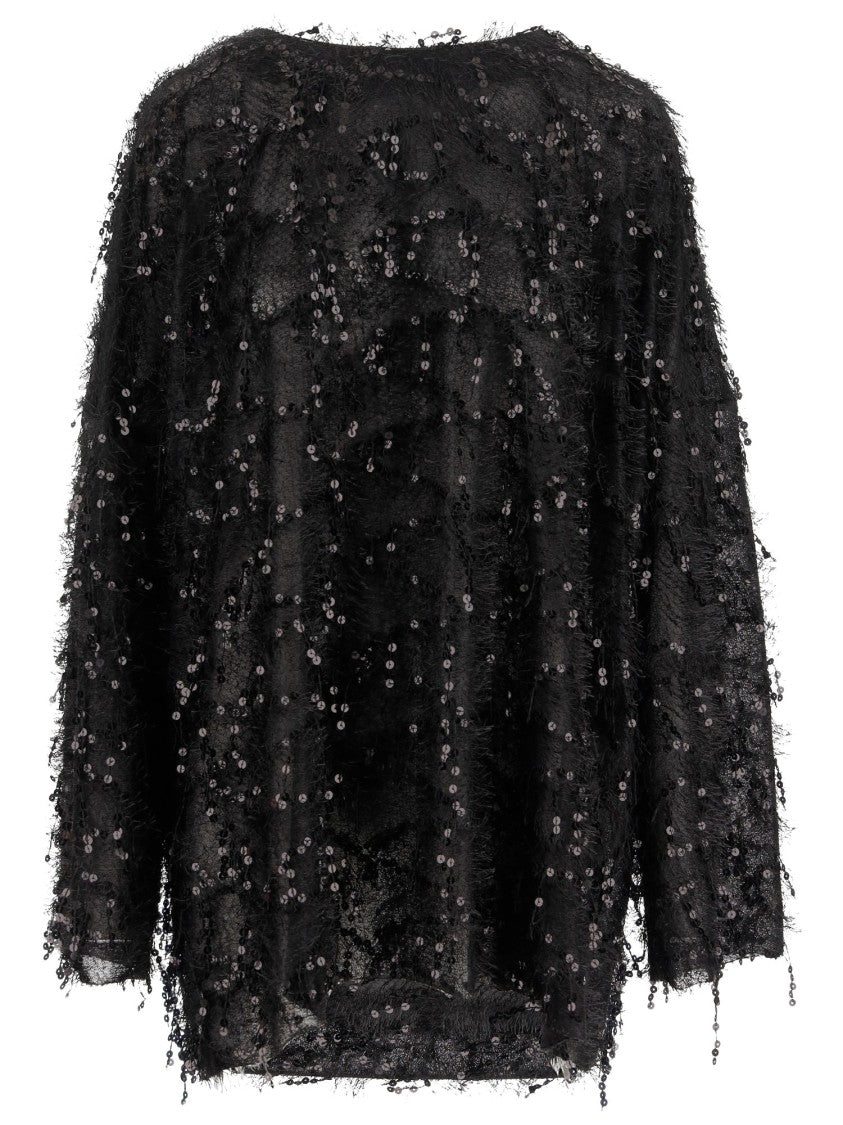 Niccolò Pasqualetti Long Sleeve T-Shirt With Sequin Pattern