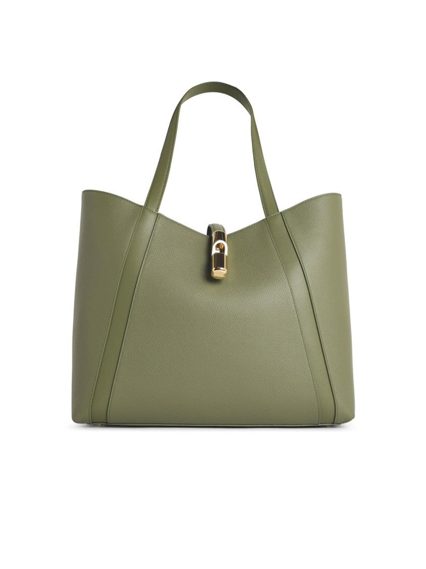 Furla 'Shopping Goccia' Green Leather Bag