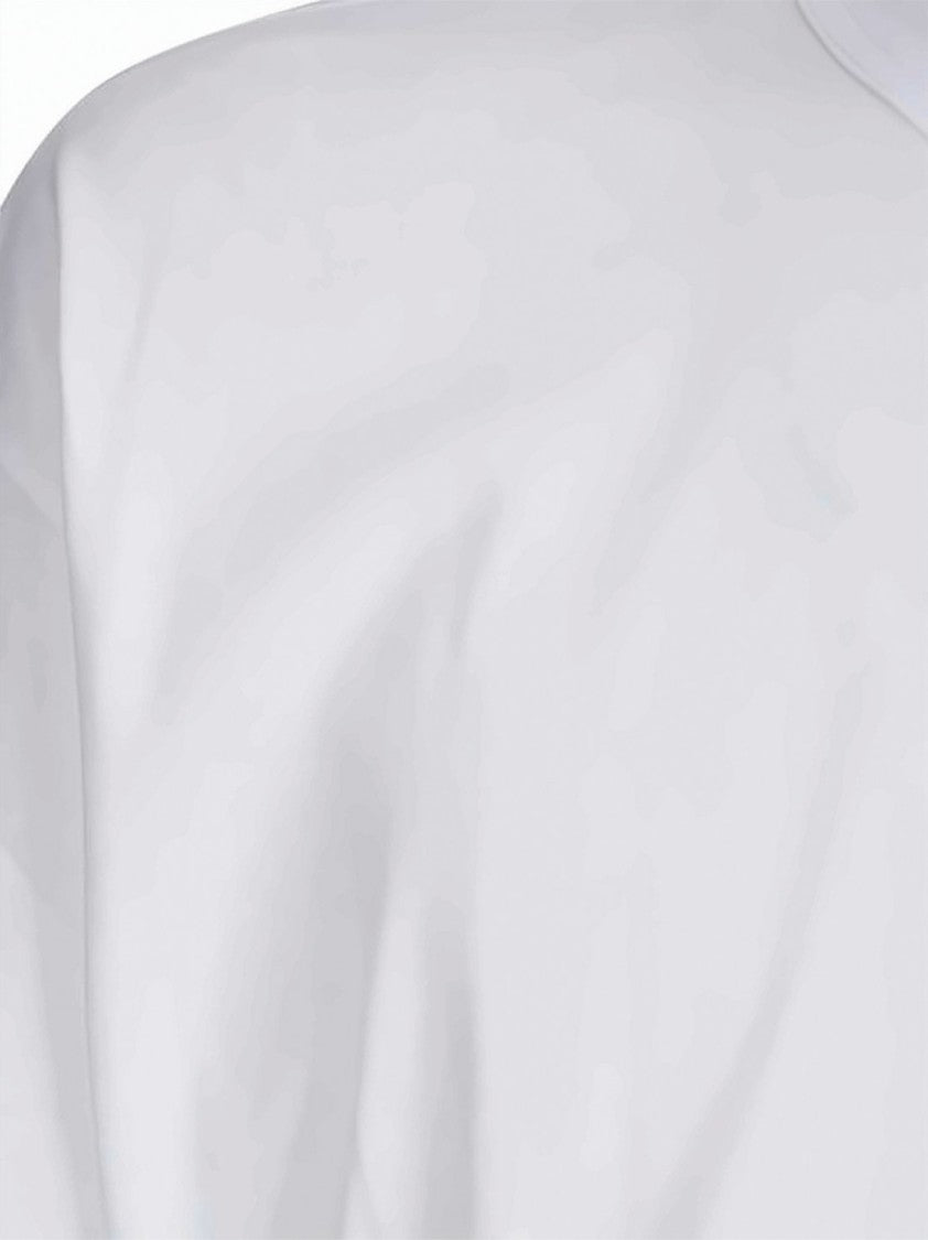 Comme Des Garçons Minimalist White Cotton T-Shirt With Subtle Back Detailing