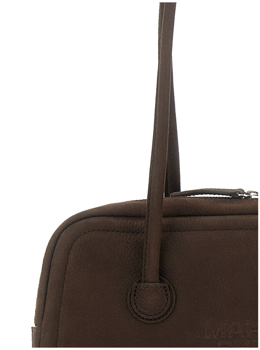 Margesherwood Elongated Soft Baguette Bag With Embossed Logo