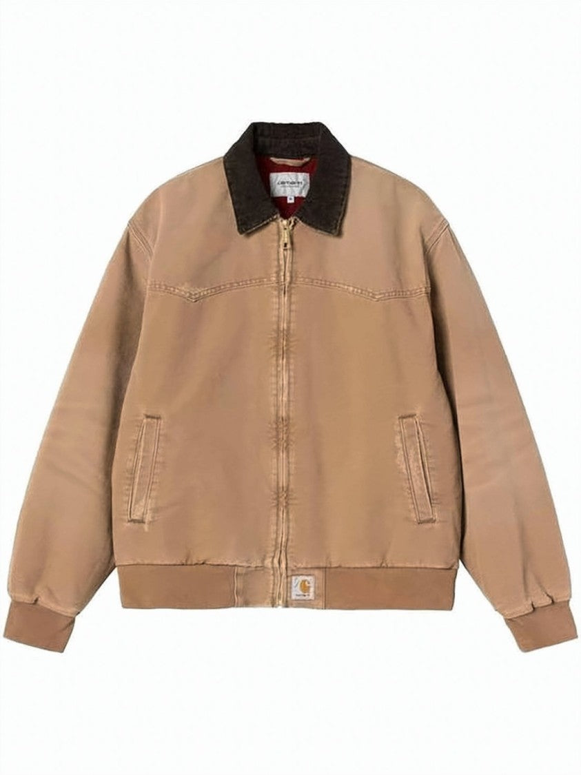 Carhartt Wip Quilted Organic Cotton Jacket With Corduroy Collar