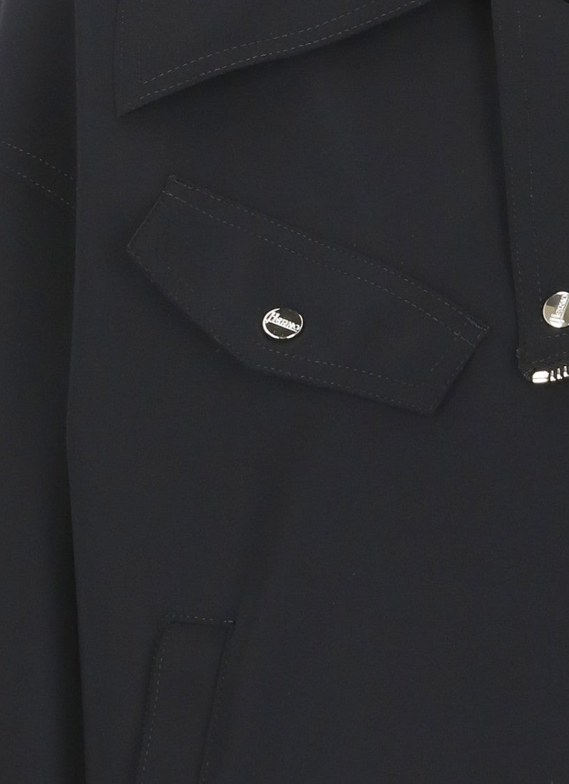 Herno Blue First-Act Biker Jacket