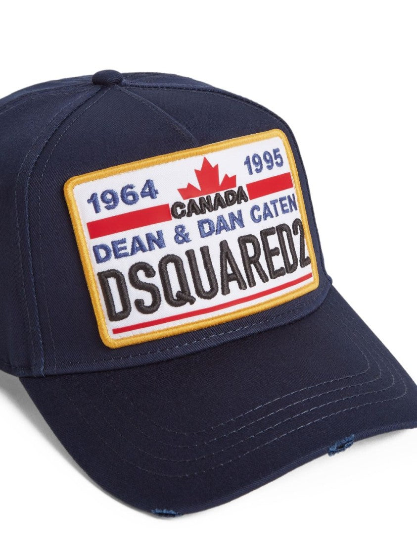 Dsquared2 Curved Peak Navy Blue Cap
