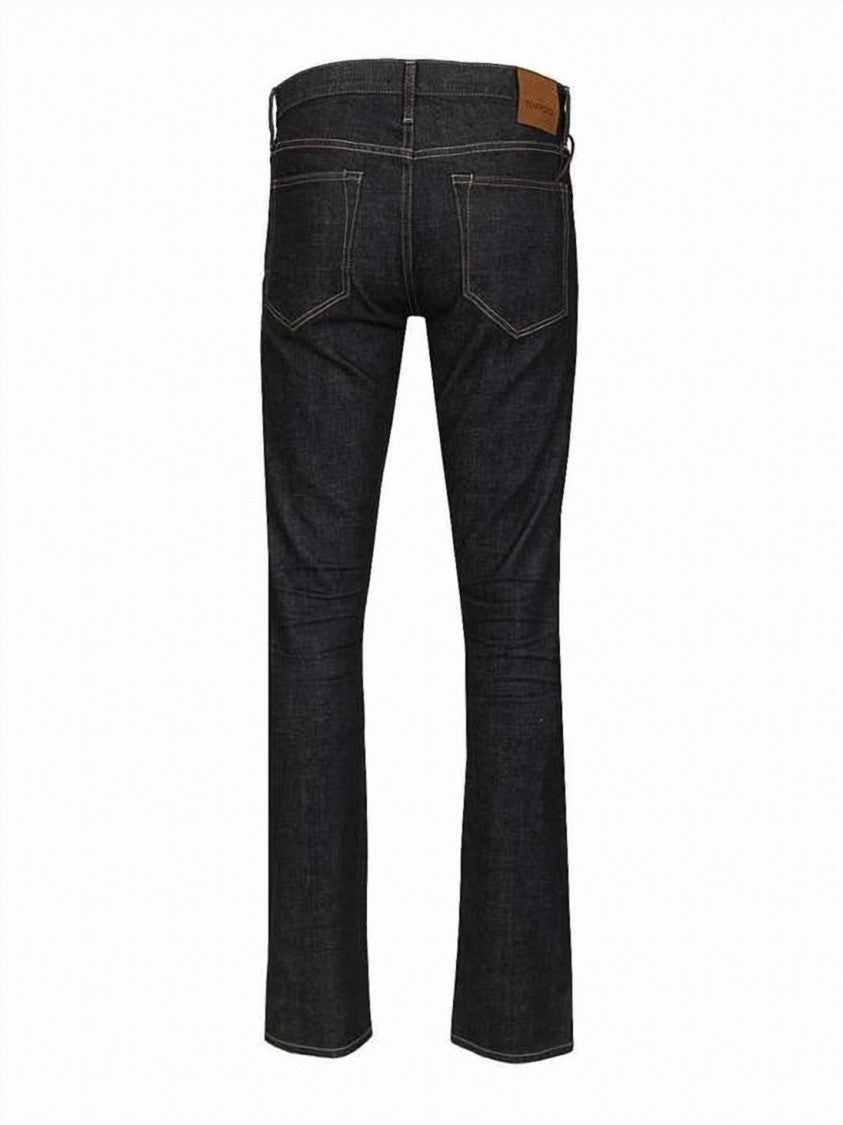 Tom Ford Dark Indigo Straight-Leg Traditional Denim Pants