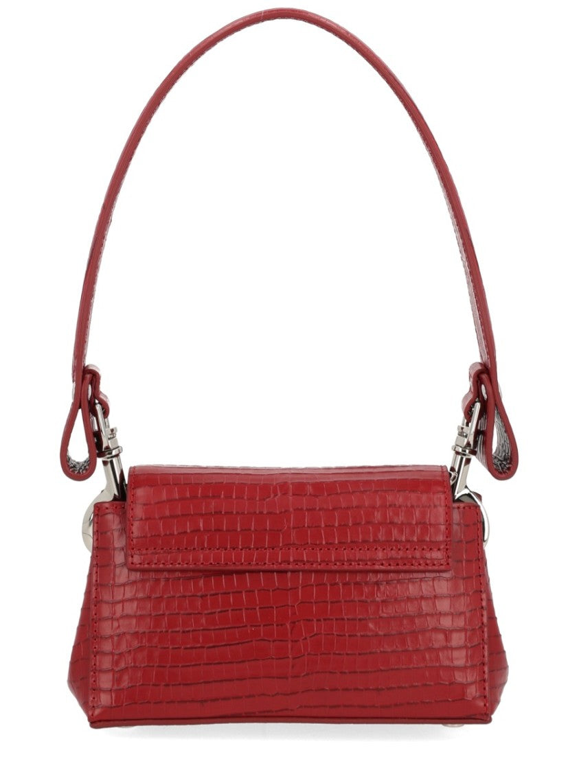 Vivienne Westwood Textured Red Calf Leather Shoulder Bag