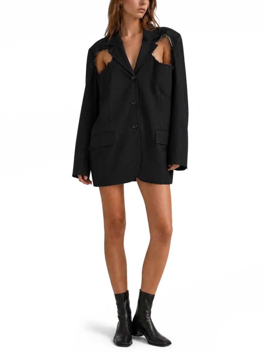 Acne Studios Deconstructed Jacket With Button Closure
