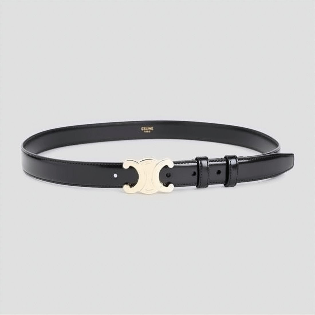 Celine Regular-Width Belt With Polished Double-C Buckle
