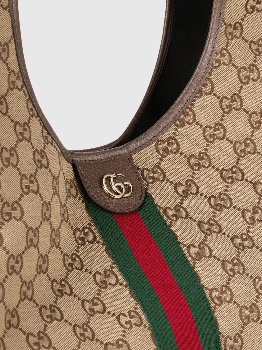 Gucci Giglio Large Beige Canvas Tote