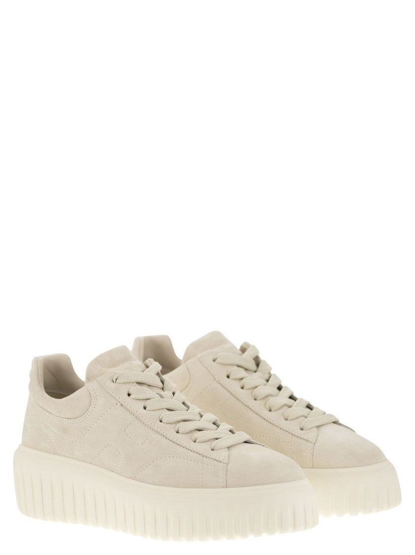 Hogan Suede H-Stripes Sneakers With Extra-Light Sole