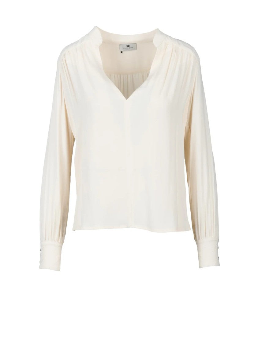 Elisabetta Franchi Butter Viscose Crepe Blouse