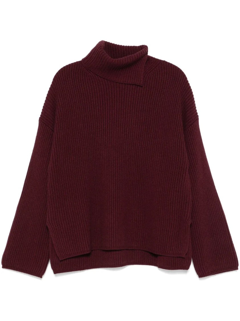 Joseph Relaxed Fit Turtleneck Sweater With Ribbed Texture