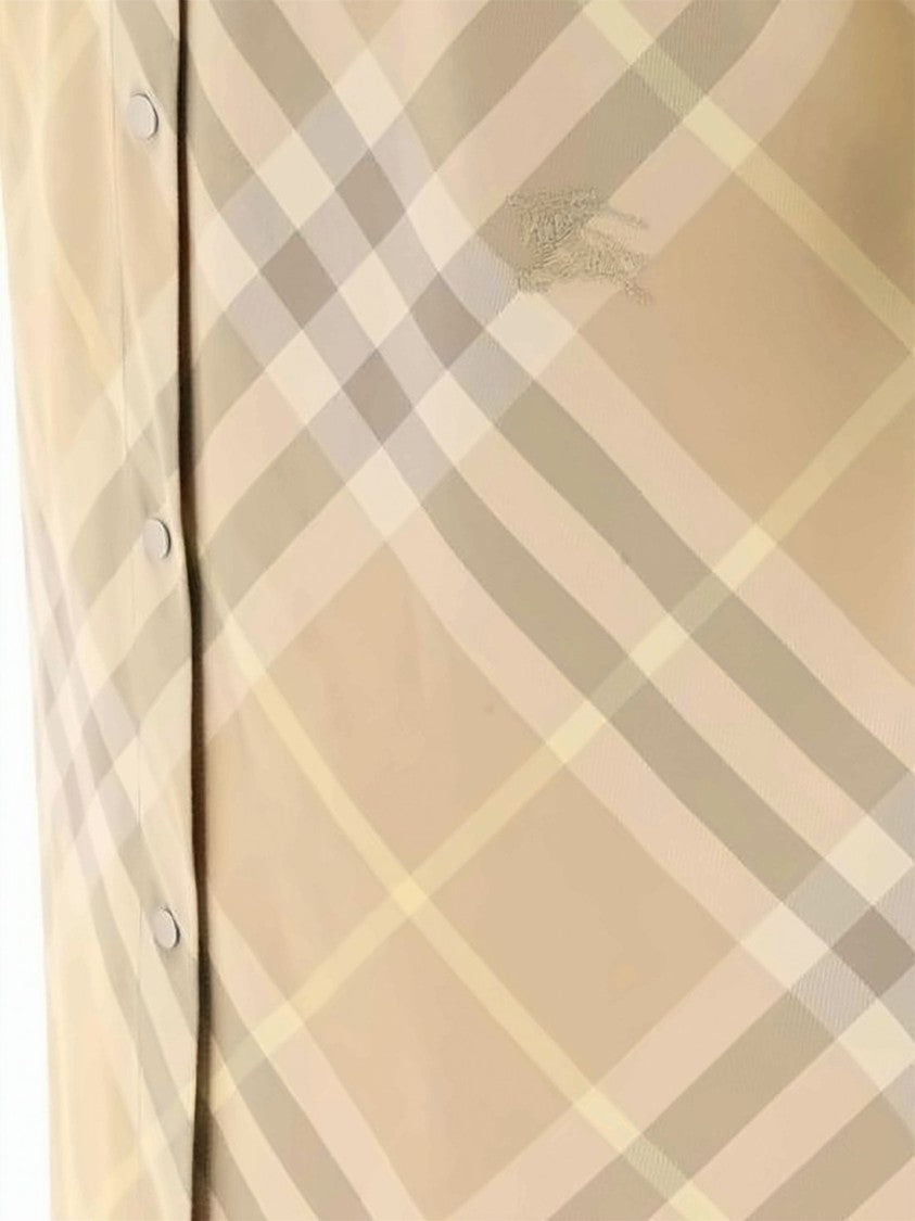 Burberry Classic Check Midi Dress With Structured Collar