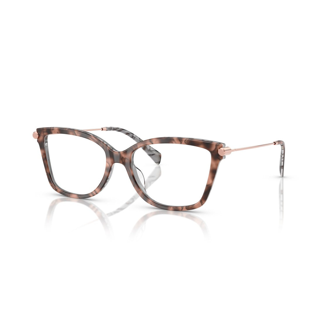 Michael Kors 0Mk4150u Oversized Square Tortoiseshell Eyeglasses With Rose Gold Temples