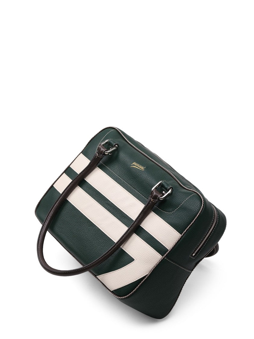 Puraai Rectangular Handbag In Deep Green