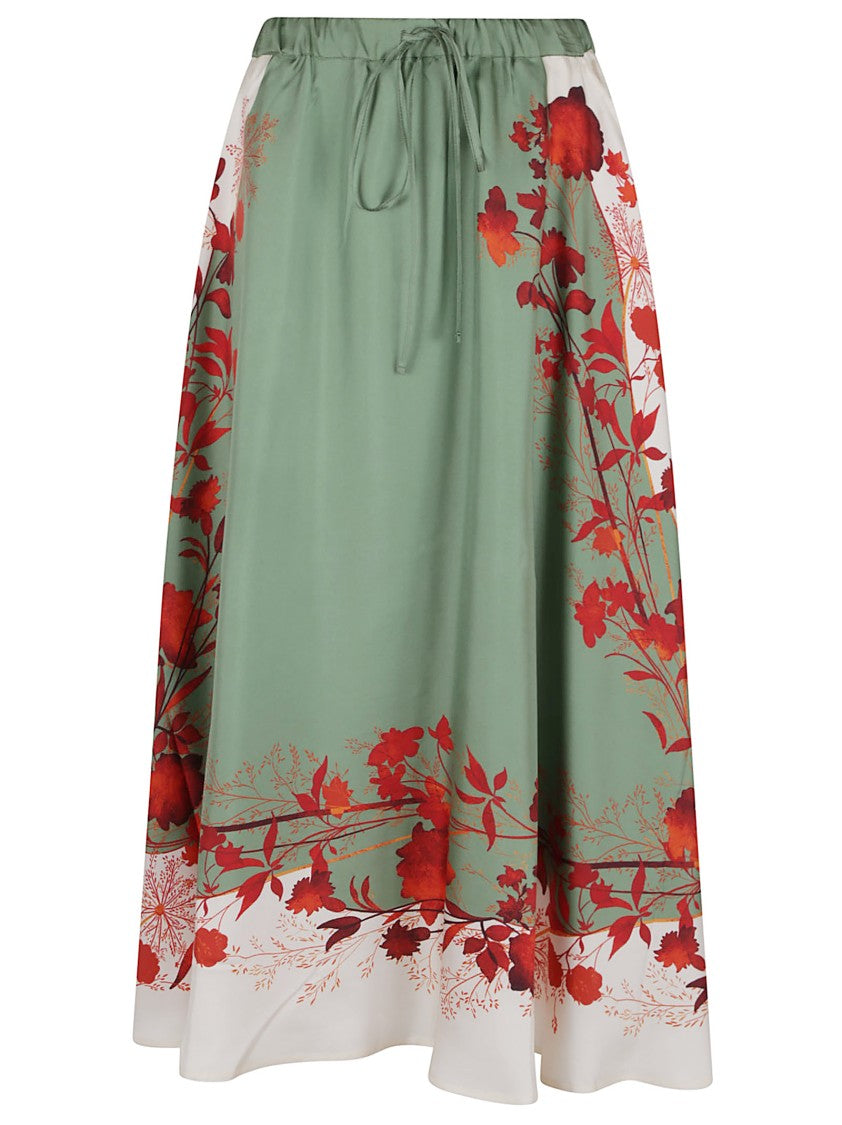 La Double J Green Drawstring Skirt