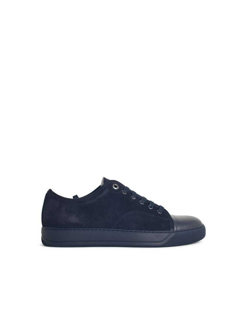 Lanvin Ddb1' Navy Black Leather Sneakers