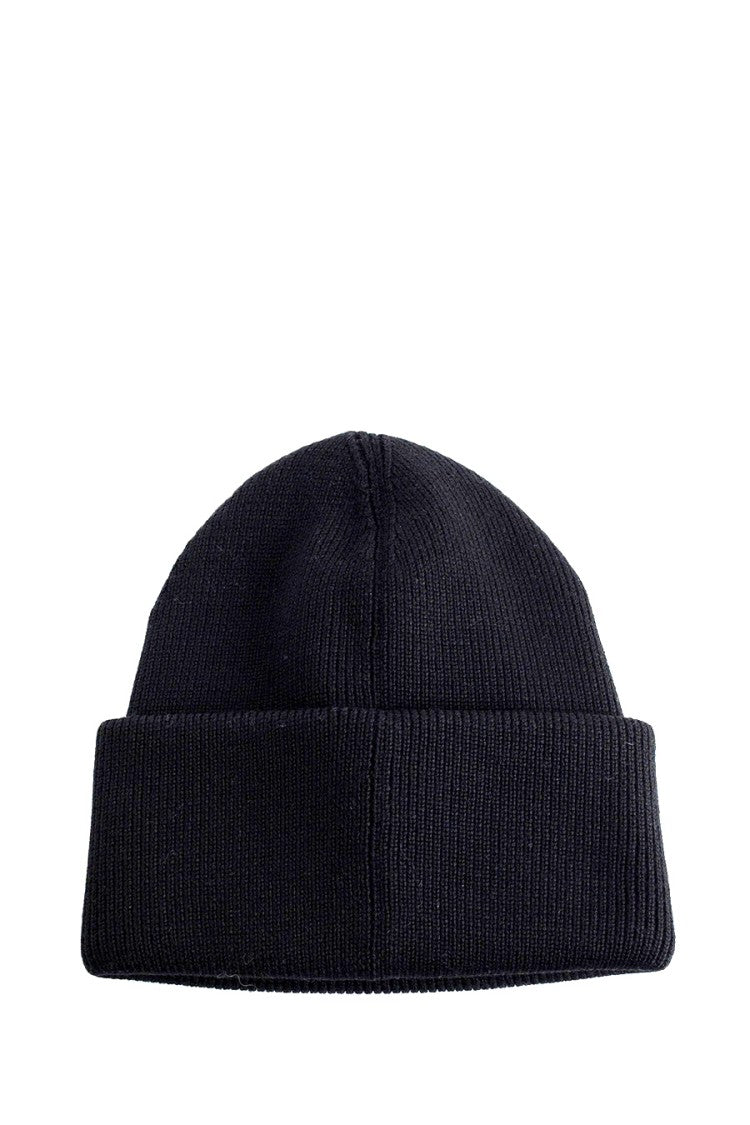 Canada Goose Black Wool Logo-Patch Beanie