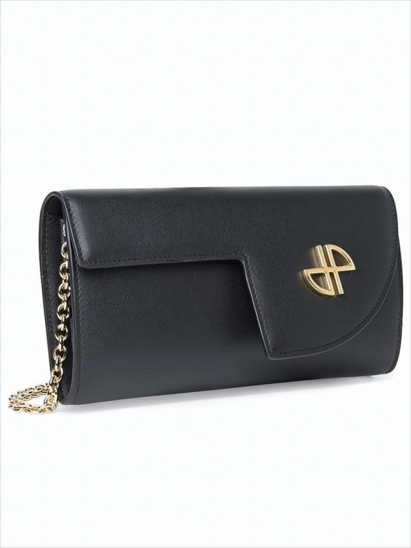 Patou Rectangular Calf Leather Shoulder Bag