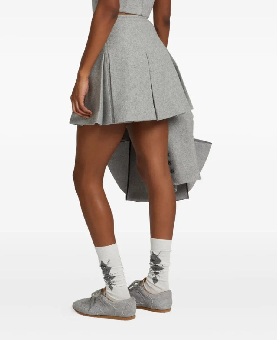 Ermanno Scervino Pleated Mini Skirt With Structured Waistband