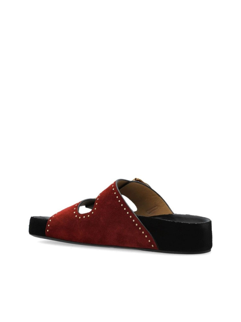 Isabel Marant Burgundy Lennyo Sandals