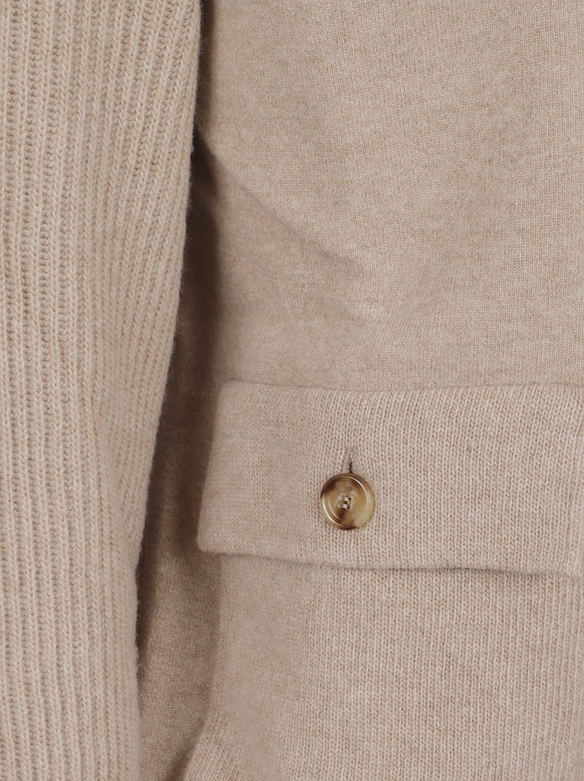 Lardini Textured Knit Jacket With Seven-Button Closure