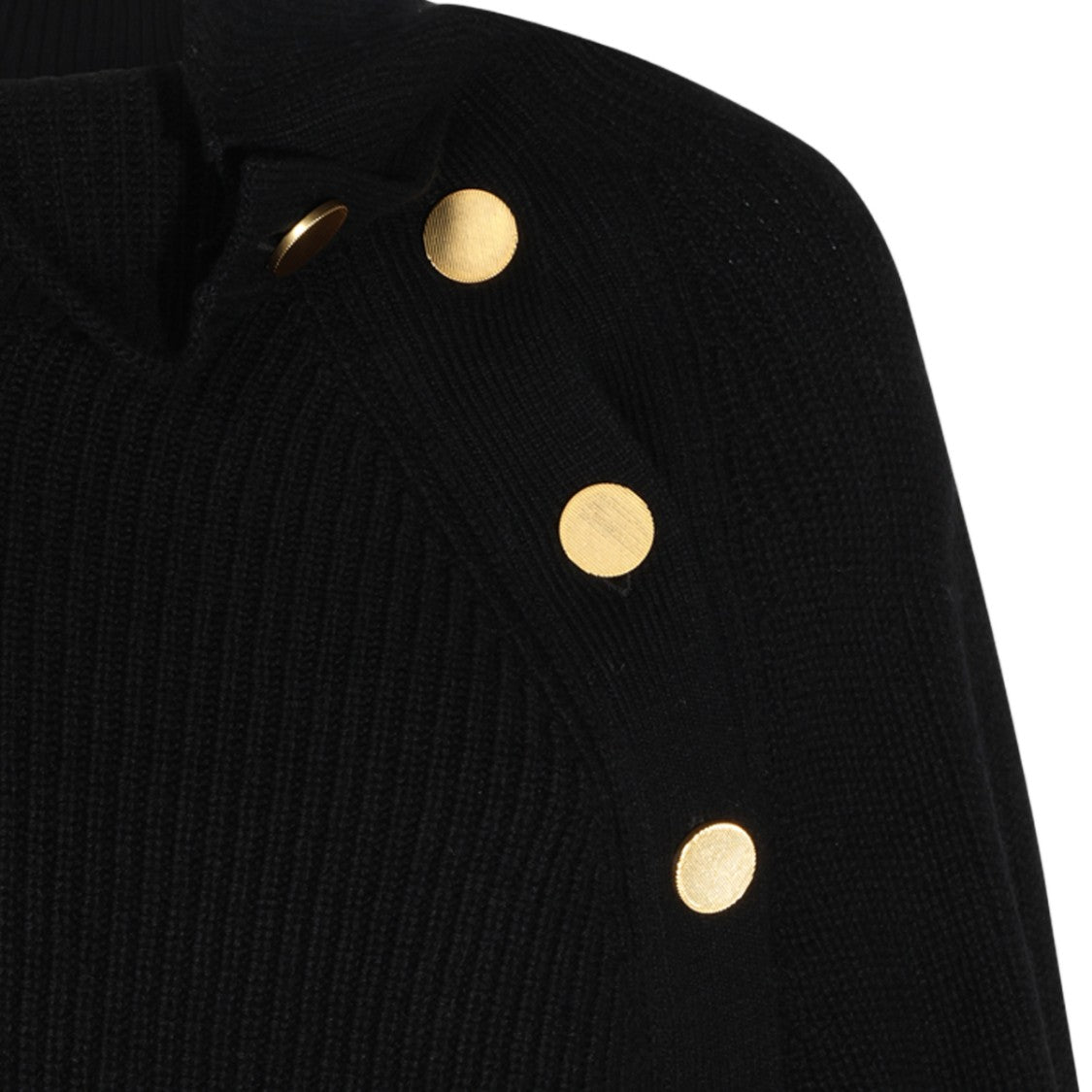 Alberta Ferretti Ribbed Knit Sweater With Asymmetrical Closure