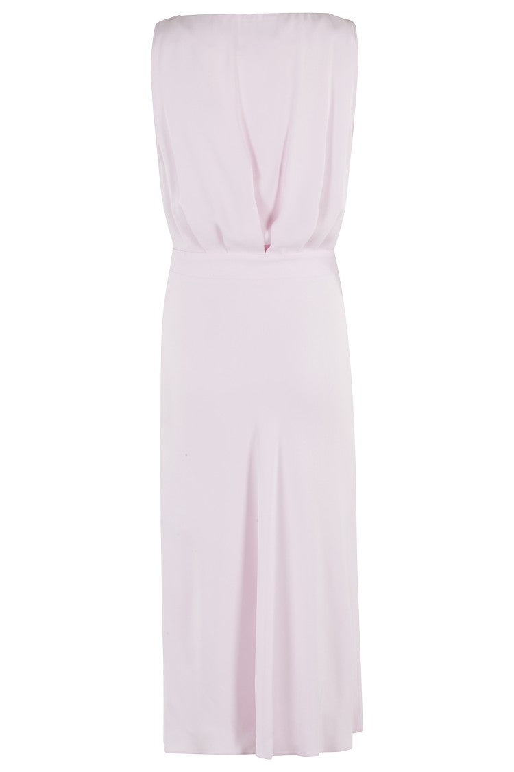 Elisabetta Franchi Sleeveless Midi Dress With Corset Effect